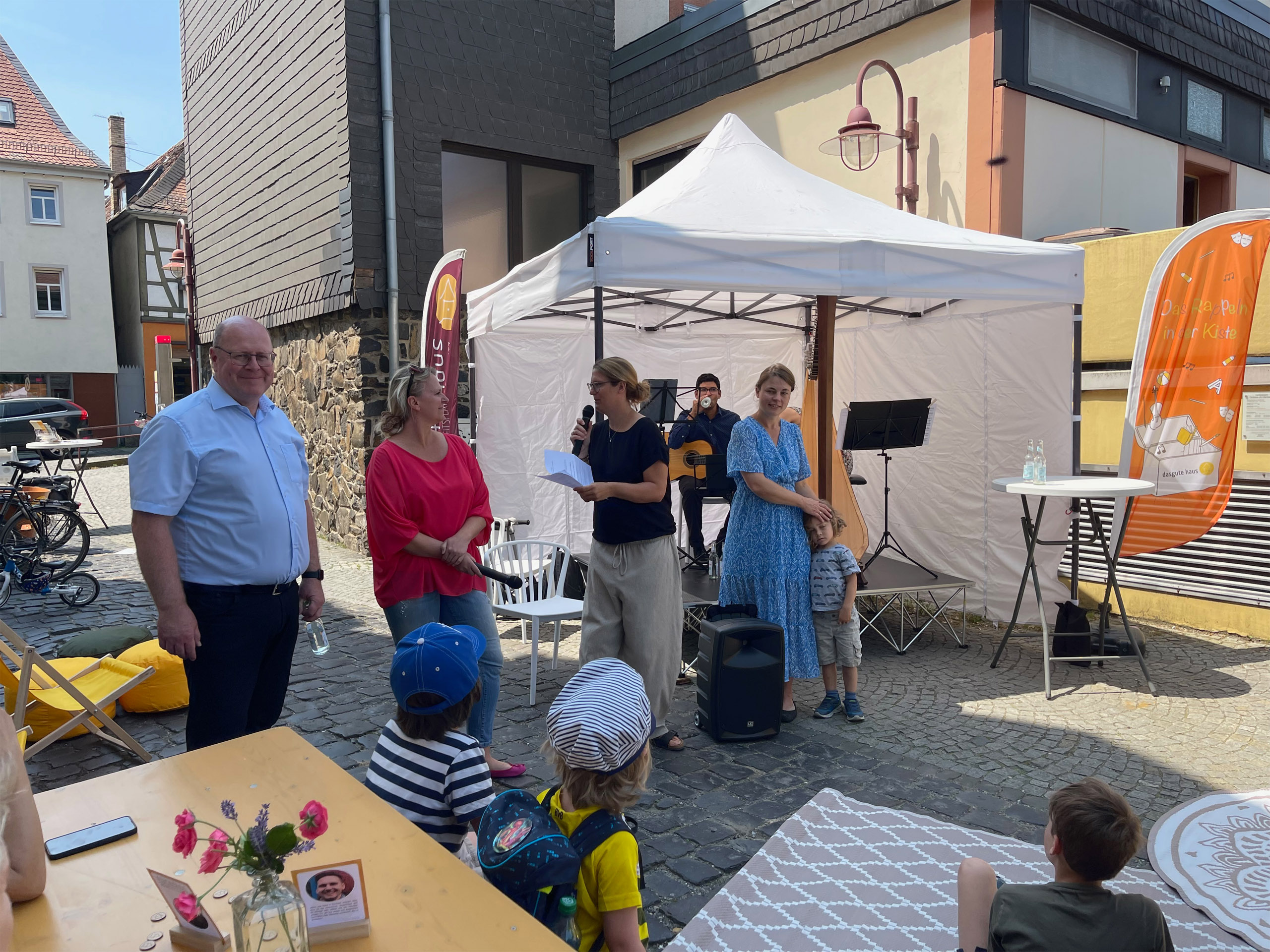 GV 2023 - Festeröffnung durch Bürgermeister, erste Kreisbeigeordnete und Vorstand